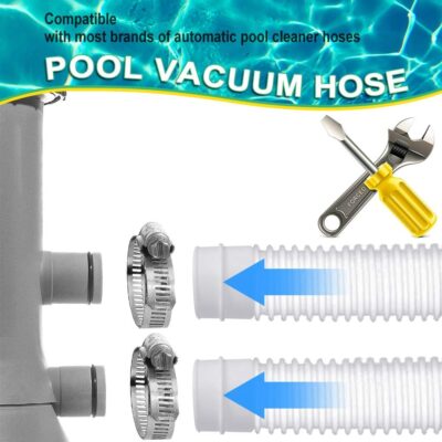 1. 25" Pool Filter Hose - 2 Pack - Compatible with 300-1000 GPH Pumps - Above Ground Swimming Pool Replacement Hose - Image 2