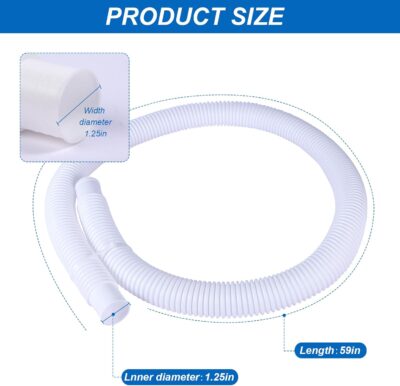 1. 25" x 59" Pool Pump Replacement Hose for Intex 607 & 637 - Above Ground Pool Hose - Image 2