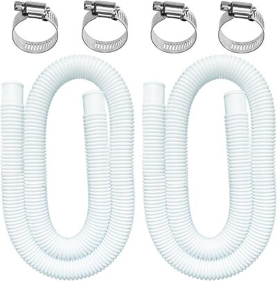 1.5 Inches Pool Hoses for Above Ground Pools, 2 Pack 1-1/2" Diameter Pool Pump Replacement Hose 59" Long Filter Pump Hose Compatible with 1.5" Pool Hose Pump (2)