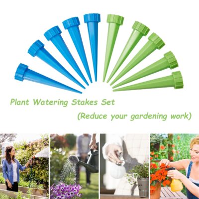 Plant Watering Devices Self Spike Planter Drip, Vacation Watering System for Indoor and Outdoor Pots, 10 PCS Set - Image 2