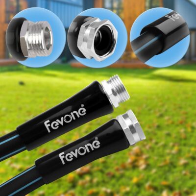 Fevone 100 ft Heavy Duty Garden Hose - 600 PSI Kink-Free Water Hose with Aluminum Fittings - Image 4