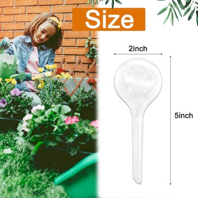 8 Pcs Clear Plant Watering Globes,Plastic Self-Watering Bulbs,Automatic Watering Globes,Garden Water Device for Plant Indoor Outdoor - Image 2