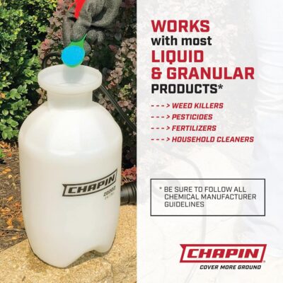 Chapin 20000 Made in USA 1 -Gallon Lawn and Garden Pump Pressured Sprayer, for Spraying Plants, Garden Watering, Weeds and Pests, Polypropylene, Translucent White - Image 5