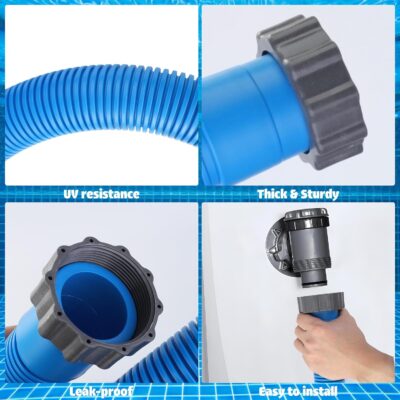 2-Pack Pool Hose 1.5" x 59" - Replacement Pump Filter Hose for Intex & Above Ground Pools - Image 3