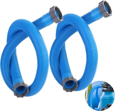 2-Pack Pool Hose 1.5" x 59" - Replacement Pump Filter Hose for Intex & Above Ground Pools