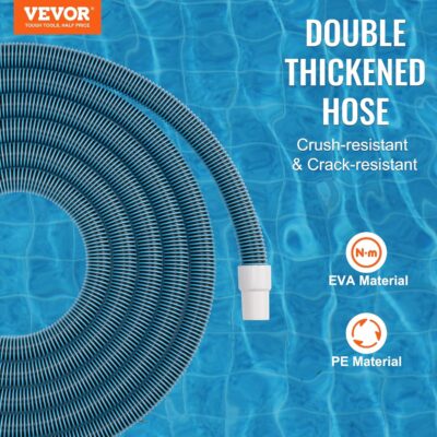 VEVOR 1.5" x 30' Heavy Duty Pool Vacuum Hose - Above & In-Ground Pool Cleaning - Image 2