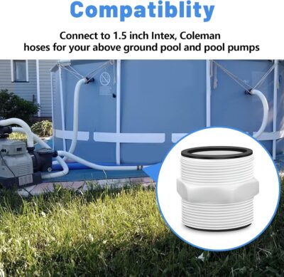 Intex Pool Hose Adapter - Convert Intex Pools to Standard Fittings - Durable & Leak-Proof - Image 2