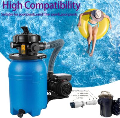 1. 5" x 6ft Pool Filter Pump Hose Kit - Above Ground Pools, Skimmer & Vacuum - with Adapters - Image 5