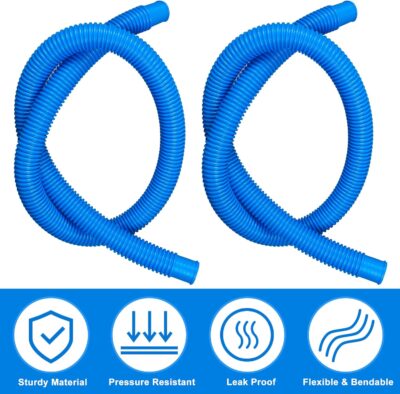 4-Pack Pool Hose 1.25" x 59" for Above Ground Pools - Replacement Pump Hose with Clamps - Image 4