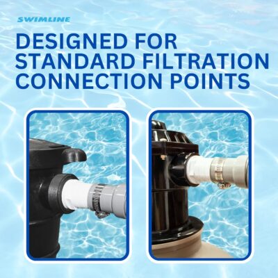 SWIMLINE HYDROTOOLS Pool Pump Filter Connection Hose W/ Cuff | 1.5 Inch X 6 Foot | Heavy-Duty Flexible, Durable & Leakproof | Chemical & UV Resistant | For Above Ground Pools Skimmer Filters & Pumps - Image 2