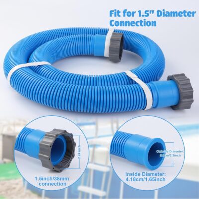 2-Pack Pool Hose 1.5" x 59" - Replacement Pump Filter Hose for Intex & Above Ground Pools - Image 2