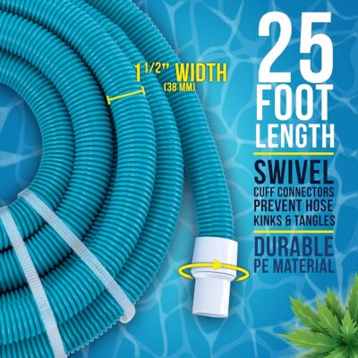 U.S. Pool Supply 1.5" x 25' Above Ground Pool Vacuum Hose - Swivel Cuff, Cut-to-Fit - Image 4