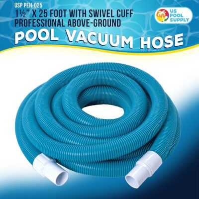 U.S. Pool Supply 1.5" x 25' Above Ground Pool Vacuum Hose - Swivel Cuff, Cut-to-Fit - Image 2