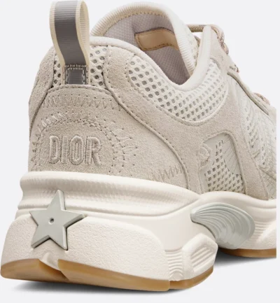 Dior Chrono Sneaker Beige Mesh and Suede Calfskin - Image 6