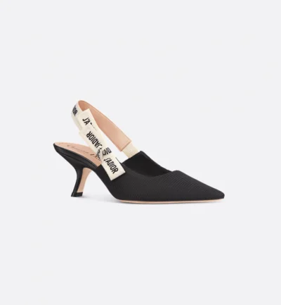 J'Adior Slingback Pump Black Technical Fabric