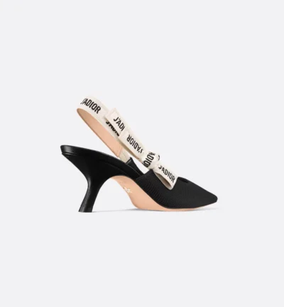 J'Adior Slingback Pump Black Technical Fabric - Image 7