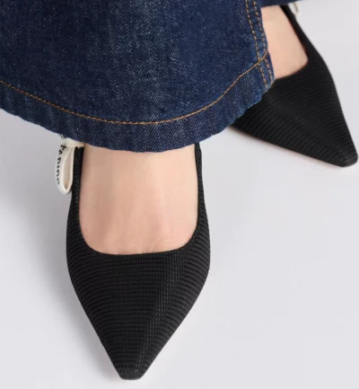 J'Adior Slingback Pump Black Technical Fabric - Image 4