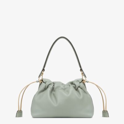 Mamma Baguette Medium Matcha Green Nnappa Leather Bag - Image 6