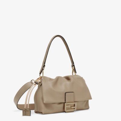 Mamma Baguette Medium Dove Grey Nappa Leather Bag - Image 2