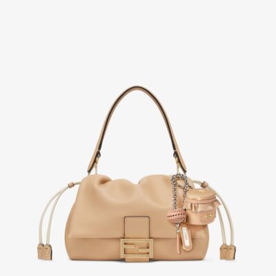 Mamma Baguette Medium Pale Pink Nappa Leather Bag - Image 8