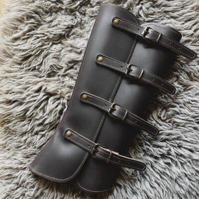 BUSHCRAFT GAITERS of High Quality Spanish Leather | Hunting Riding Camping and LARP | Bushcraft Spain - Image 2