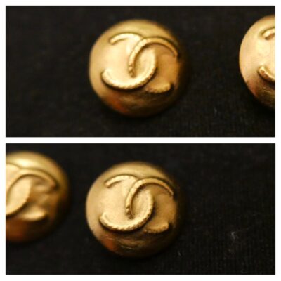 Authentic Vintage CHANEL Gold Plated CC Clip On Earrings - Image 3