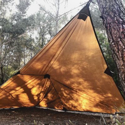 Artisanal Bushcraft Oilskin Tarp- Handmade Waxed Cotton Canvas Nessmuk Tarp For Campsites | Campground Essentials, Camping Kit - Image 5