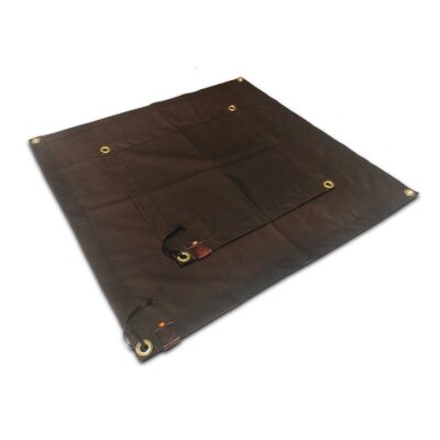 Waterproof Oilskin Mat - Artisanal Bushcraft & Camping waxed cotton canvas cloth for all your needs - 8oz oilskin fabric: Light and Strong! - Image 4