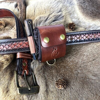 Bushcraft Foraging Pouch Belt Leather | Camping and Bushcraft | LARP | Bushcraft Spain - Image 3