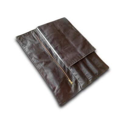 Oilskin Waxed Canvas Chef Knife Roll Pouch for the Kitchen or Barbecue - Image 3