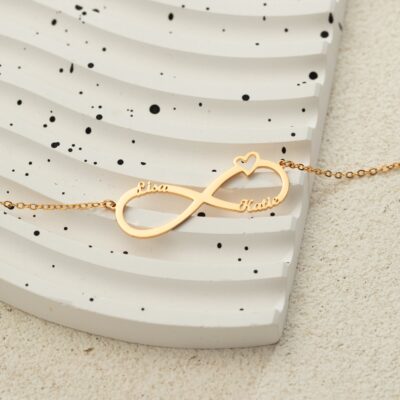 Personalized Infinity Name Necklace, Mom Necklace With Kids Names, Multi Name Necklace, Mothers Day Gift for Mom, Silver Jewelry for Mom - Image 4