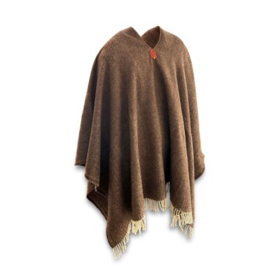 Premium 100% Merino Wool Poncho - Loomed artisanally in Spain, a handmade garment for winter, bushcraft, camping or a special gift for all - Image 2