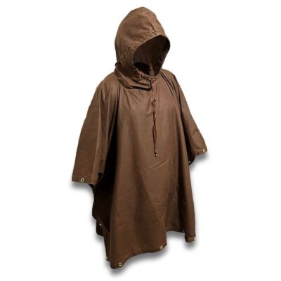 Oilskin Poncho Shelter - Perfect Poncho for Bushcraft and Outdoor Activities. A handy companion for rainy weather, hunting, hiking and LARP - Image 3