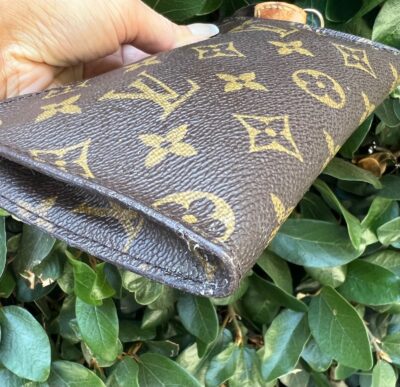 Authentic LOUIS VUITTON Accessory Pouch Monogram Canvas Brown Vintage Collectible Clutch LV AR0977 Made in France 1997 - Image 5