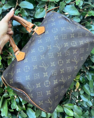 Authentic LOUIS VUITTON Speedy 30 Handbag Monogram Canvas Brown - Vintage LV Bag - Gently Pre 0wned Purse lv - Image 2