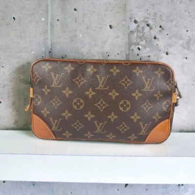 Authentic LOUIS VUITTON Monogram Marly Dragonne Clutch Pre owned Vintage LV Pouch date code 863TH Made in France 1986 - Image 4