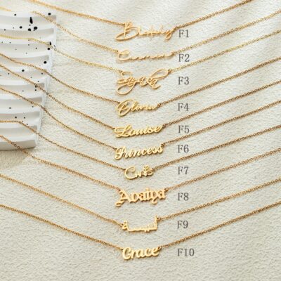 Personalized Name Necklaces, Personalized 18K Gold Plated Silver Name Necklace, Name Necklace for Women, Personalized Christams Gift for Her - Image 3