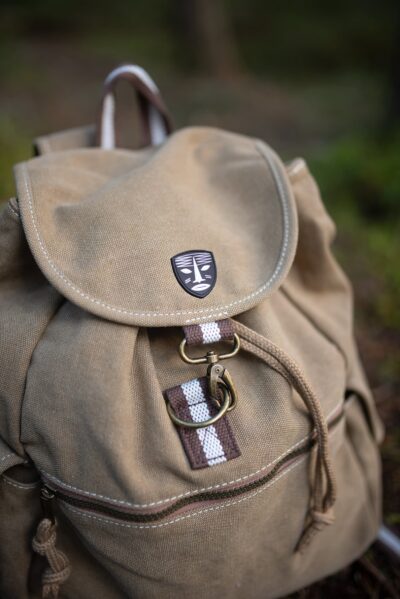 Vintage Hiking Backpack - Adventure Beige Backpack - Vintage Canvas Backpack - Backpack for adventures - Recycled Backpack - gift for hiker - Image 3