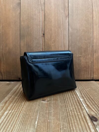 Authentic Vintage GUCCI Smooth Leather Vanity Clutch Bag Black - Image 3