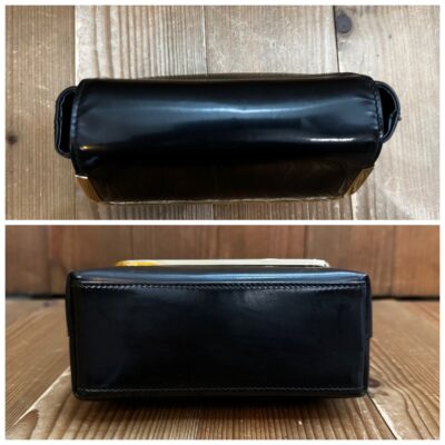 Authentic Vintage GUCCI Smooth Leather Vanity Clutch Bag Black - Image 5