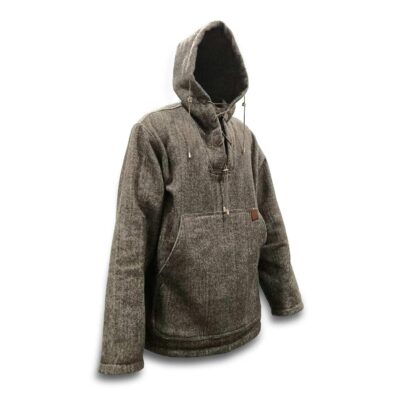 100% Merino Wool Bushcraft Anorak - Loomed artisanally in Spain, a handmade garment for winter, bushcraft, camping or a special gift for all - Image 2