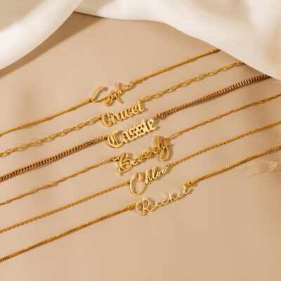 Personalized Gold Name Necklace, Custom Name Necklace, Jewelry for Mom, Necklace for Women, Mothers Day Gifts for Her, Bridesmaid Gifts - Image 5