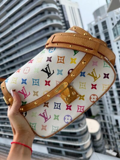 LOUIS VUITTON Vintage 2004 LV Murakami Multicolor Canvas Sologne Shoulder Bag - Image 2