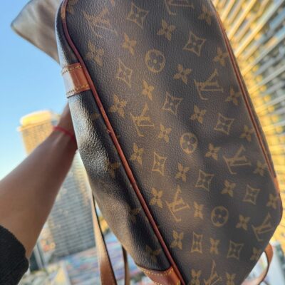 LOUIS VUITTON Vintage Monogram Sac Shopping Tote Bag LV Brown Canvas France - Image 4