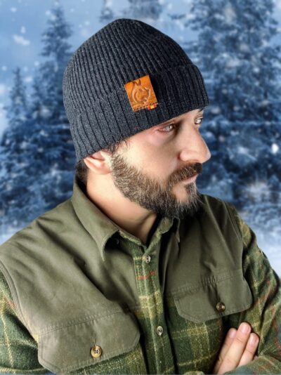 100% Extra-Fine Merino Wool Beanie - Knit by hand in Spain, an artisanal headwear for winter, bushcraft, camping or a special gift for all