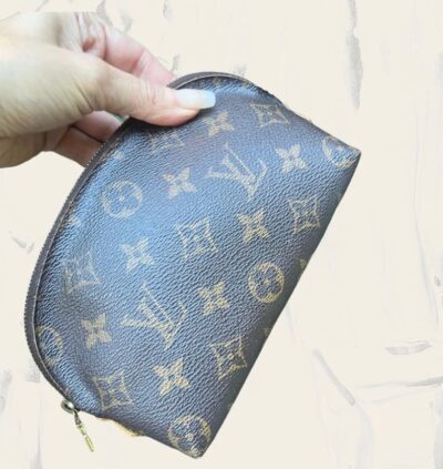 LOUIS VUITTON Authentic Clutch LV Bag Vintage Pre Owned Monogram Canvas Brown louis vuitton Small Pouch Made in Spain lv CA0919