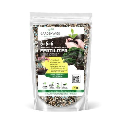 GARDENWISE 6-6-6 Bonsai Fertilizer - Slow Release, All-Purpose Plant Food for Dense Growth