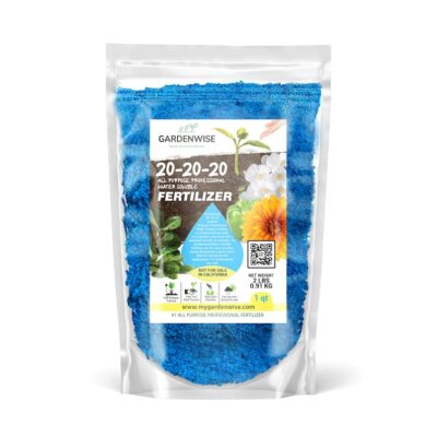 Gardenwise 20-20-20 All Purpose Fertilizer - Indoor, Outdoor Plants, Lawn, Garden - Water Soluble Plant Food