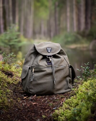 Outdoor adventure backpack in Khaki colour - Retro style Backpack - Unisex backpack for hiking - Comfy backpack - Gift for nature lover