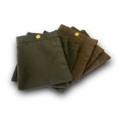 Oilskin Ditty Bag Set - Bushcraft Waxed Cotton Bags, pouches for camping Bushcraft Waxed Cotton Bags, Canvas Bag, Waterproof Stuff Sack